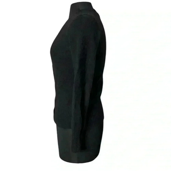 Theory Black 100% Cashmere Button Front Cardigan Sweater Jacket Size M - Picture 3 of 6